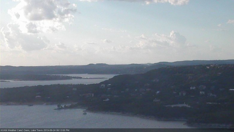 Lake Travis webcam, September 24, 2019 5:15 PM CT