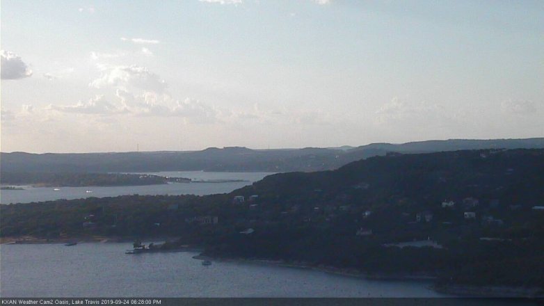 Lake Travis webcam, September 24, 2019 5:30 PM CT