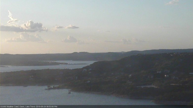 Lake Travis webcam, September 24, 2019 5:55 PM CT