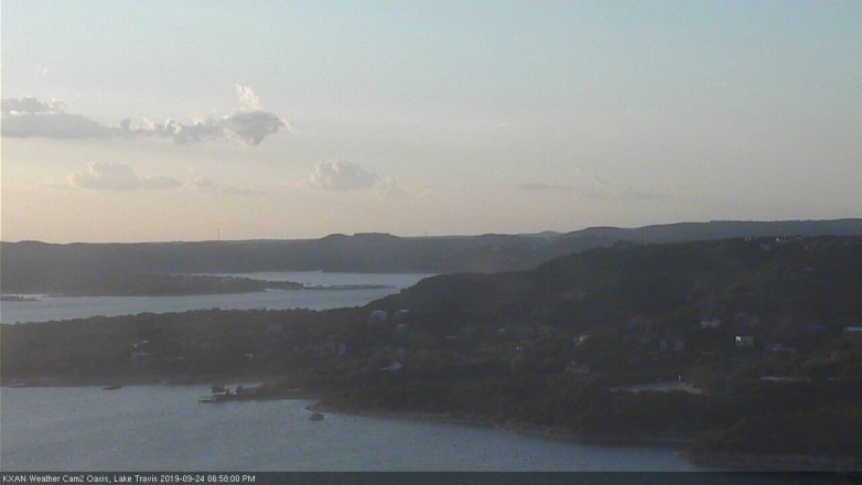 Lake Travis webcam, September 24, 2019 6:00 PM CT
