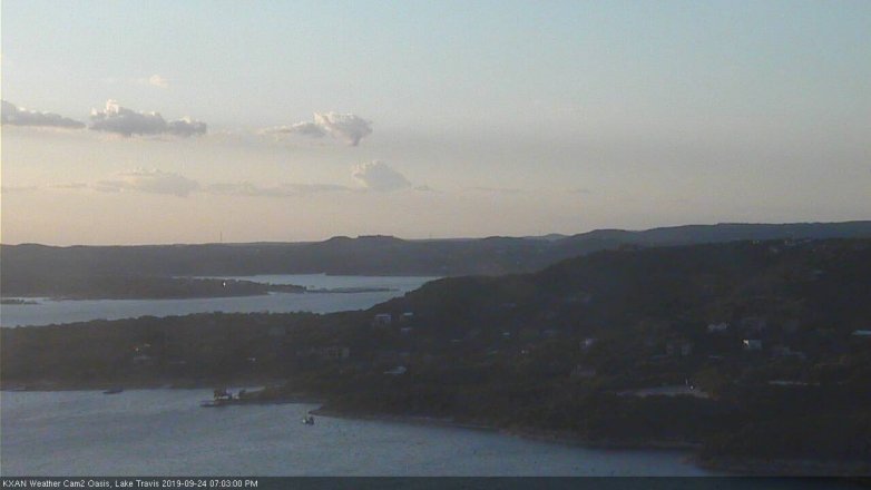 Lake Travis webcam, September 24, 2019 6:05 PM CT