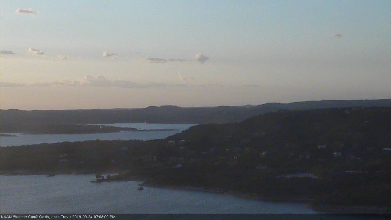 Lake Travis webcam, September 24, 2019 6:10 PM CT
