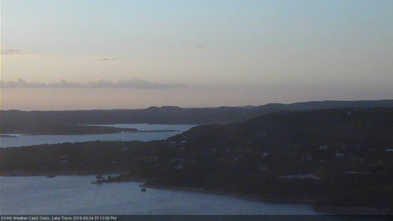 Lake Travis webcam, September 24, 2019 6:15 PM CT