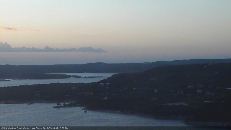 Lake Travis webcam, September 24, 2019 6:20 PM CT