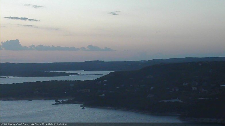 Lake Travis webcam, September 24, 2019 6:25 PM CT
