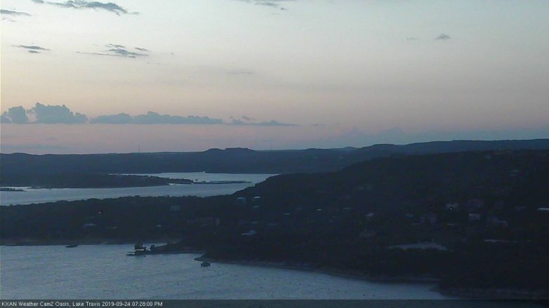 Lake Travis webcam, September 24, 2019 6:30 PM CT
