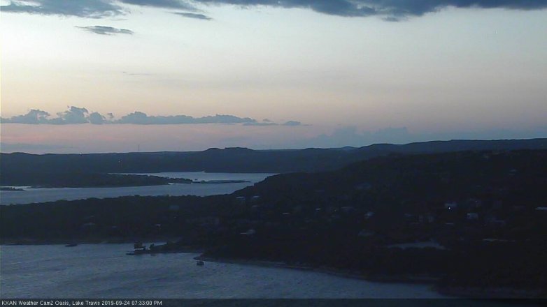 Lake Travis webcam, September 24, 2019 6:35 PM CT