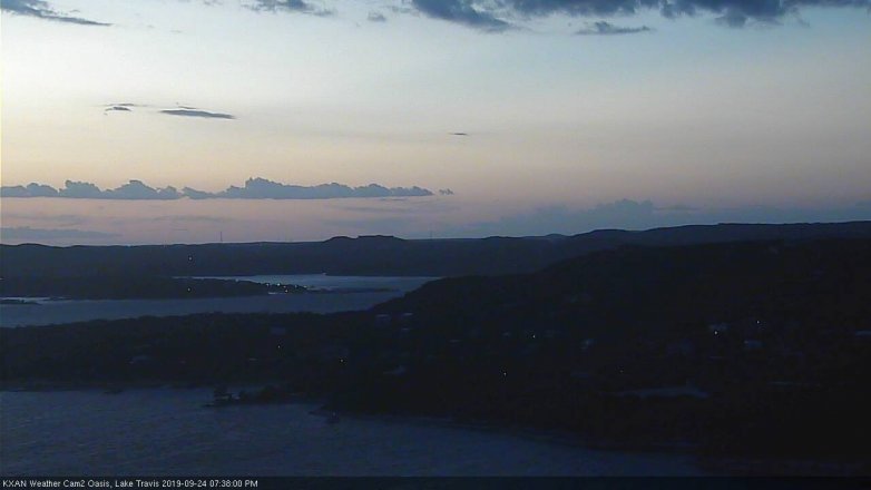 Lake Travis webcam, September 24, 2019 6:40 PM CT