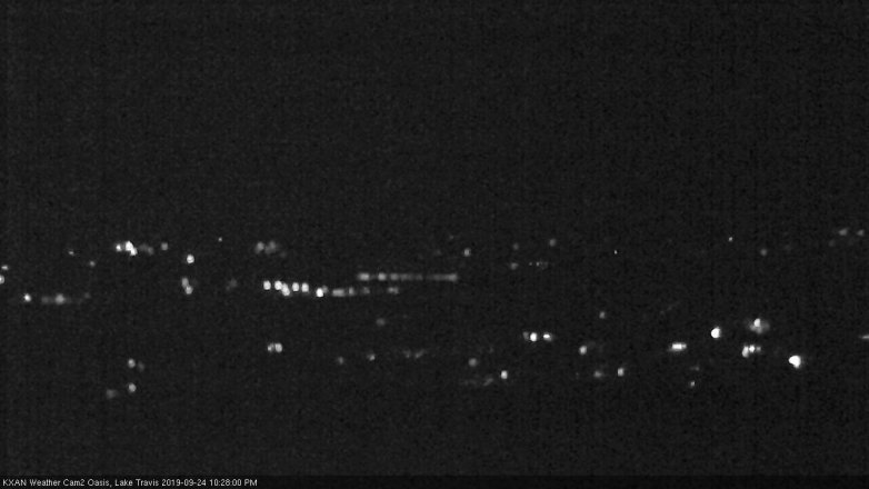Lake Travis webcam, September 24, 2019 9:30 PM CT