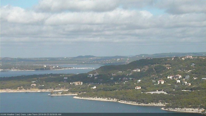 Lake Travis webcam, September 25, 2019 9:00 AM CT
