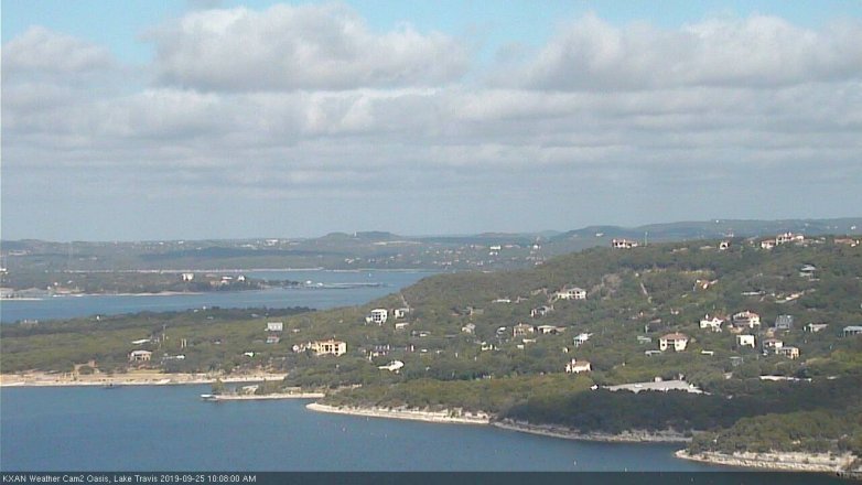 Lake Travis webcam, September 25, 2019 9:10 AM CT