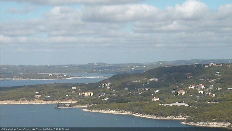 Lake Travis webcam, September 25, 2019 9:20 AM CT