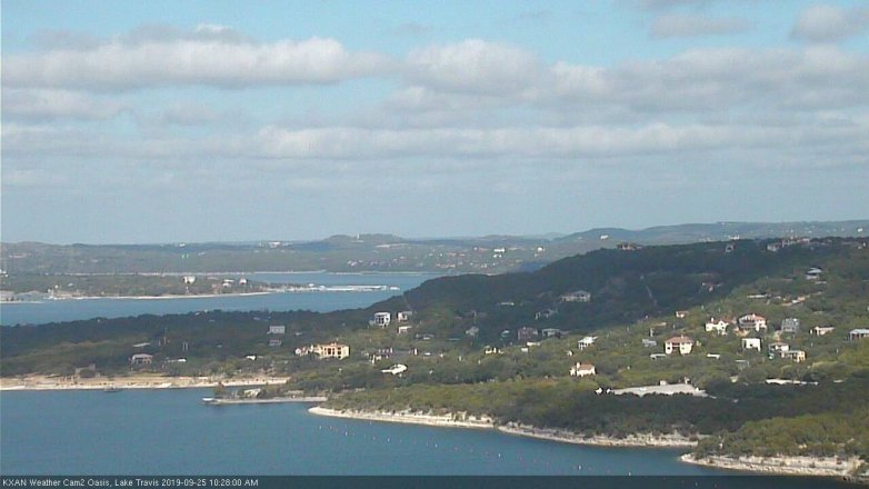 Lake Travis webcam, September 25, 2019 9:30 AM CT