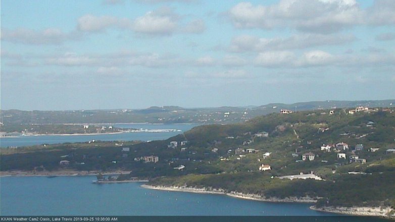 Lake Travis webcam, September 25, 2019 9:40 AM CT