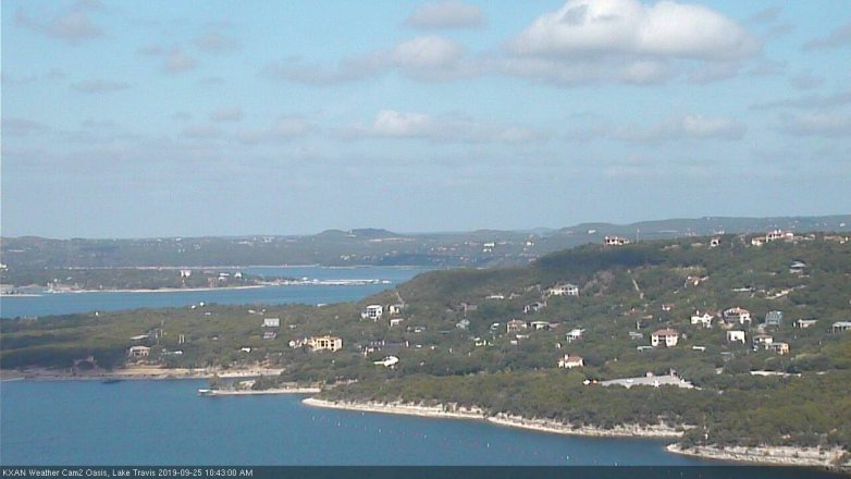 Lake Travis webcam, September 25, 2019 9:45 AM CT