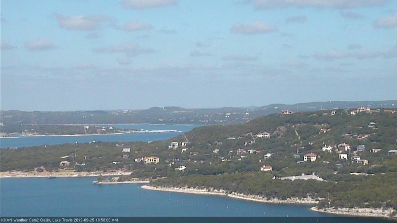Lake Travis webcam, September 25, 2019 10:00 AM CT