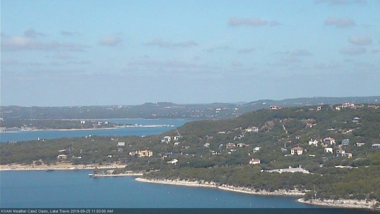 Lake Travis webcam, September 25, 2019 10:05 AM CT