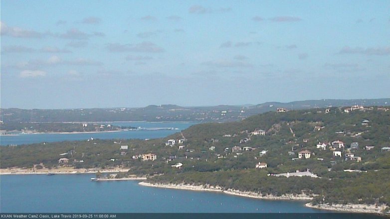 Lake Travis webcam, September 25, 2019 10:10 AM CT