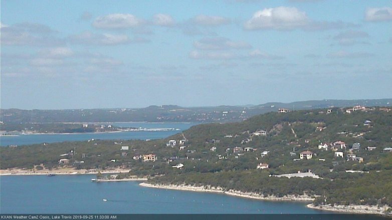 Lake Travis webcam, September 25, 2019 10:35 AM CT