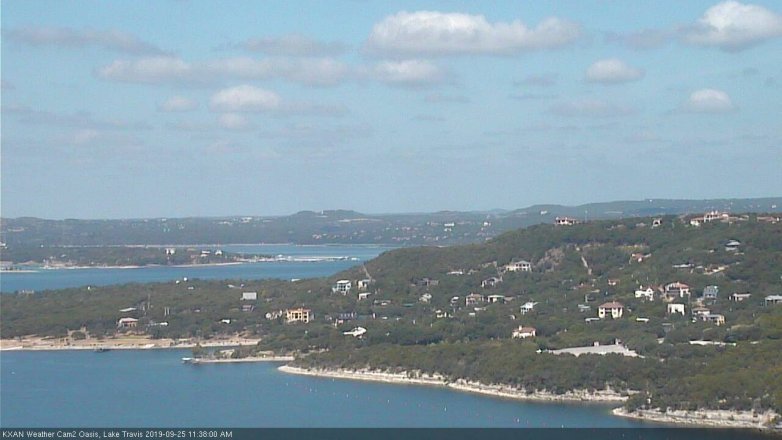 Lake Travis webcam, September 25, 2019 10:40 AM CT