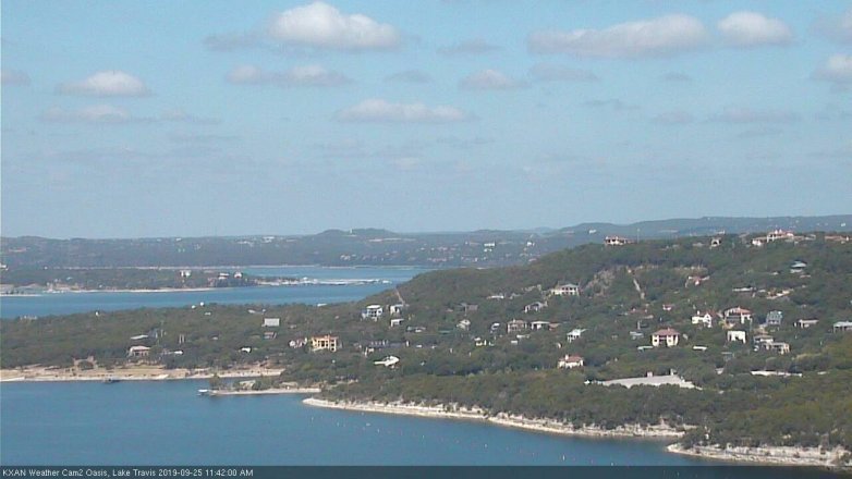 Lake Travis webcam, September 25, 2019 10:45 AM CT