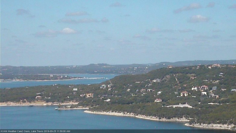 Lake Travis webcam, September 25, 2019 11:00 AM CT