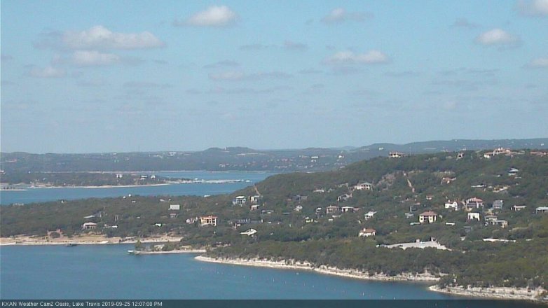 Lake Travis webcam, September 25, 2019 11:10 AM CT