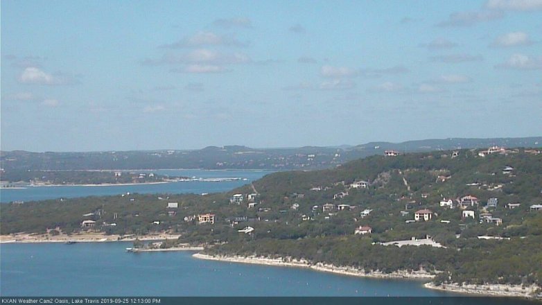 Lake Travis webcam, September 25, 2019 11:15 AM CT