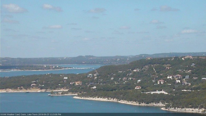 Lake Travis webcam, September 25, 2019 11:25 AM CT