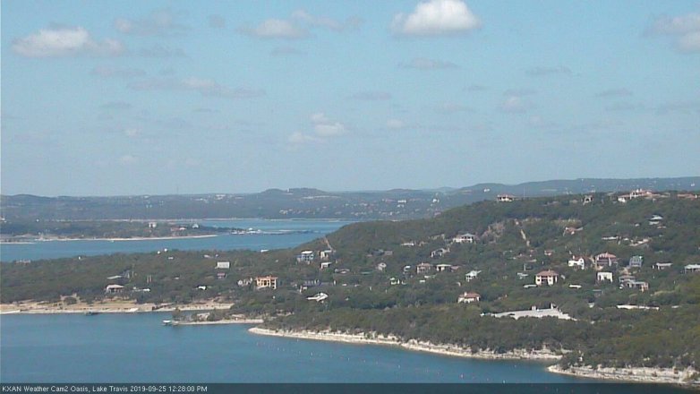 Lake Travis webcam, September 25, 2019 11:30 AM CT