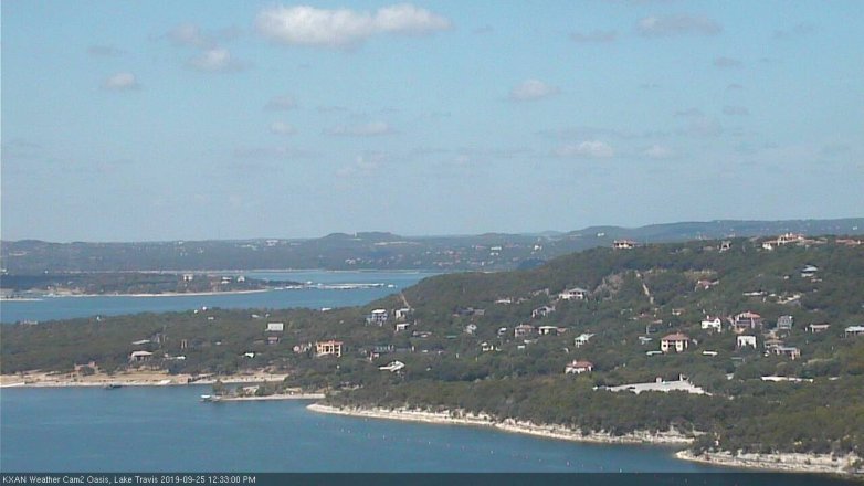 Lake Travis webcam, September 25, 2019 11:35 AM CT