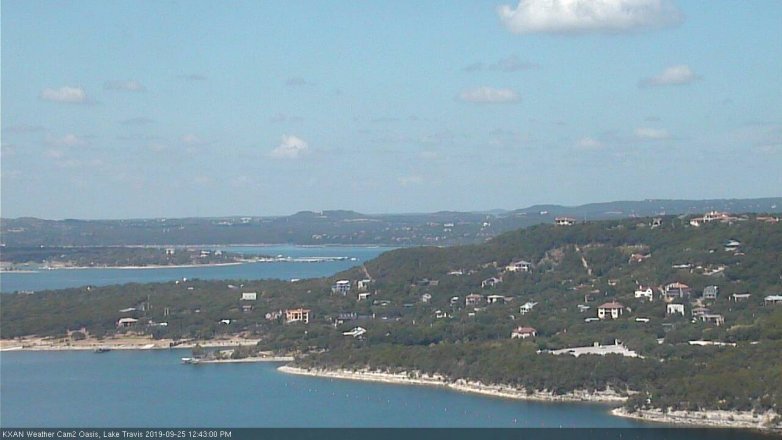 Lake Travis webcam, September 25, 2019 11:45 AM CT