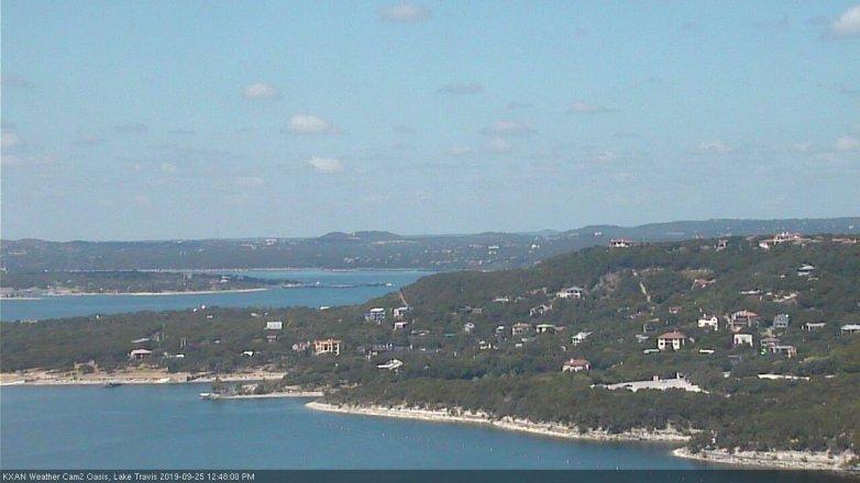 Lake Travis webcam, September 25, 2019 11:50 AM CT
