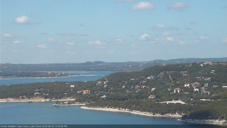 Lake Travis webcam, September 25, 2019 11:55 AM CT