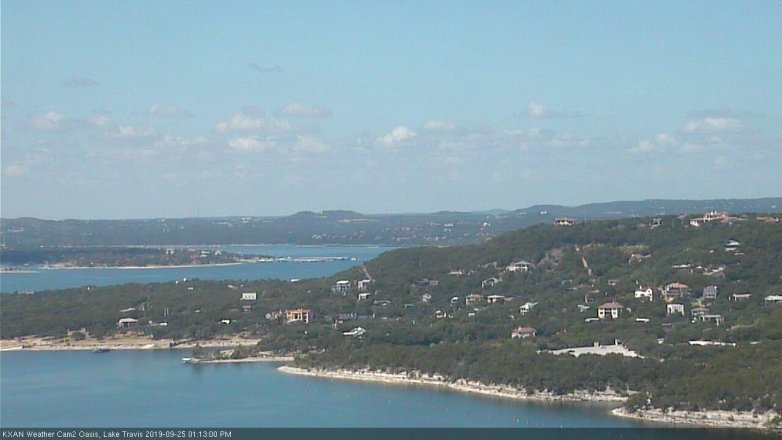 Lake Travis webcam, September 25, 2019 12:15 PM CT