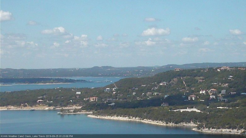 Lake Travis webcam, September 25, 2019 12:25 PM CT