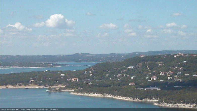 Lake Travis webcam, September 25, 2019 12:30 PM CT