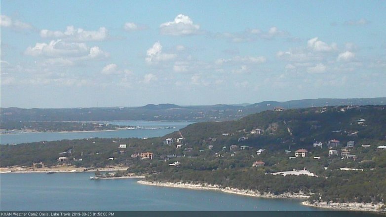 Lake Travis webcam, September 25, 2019 12:55 PM CT