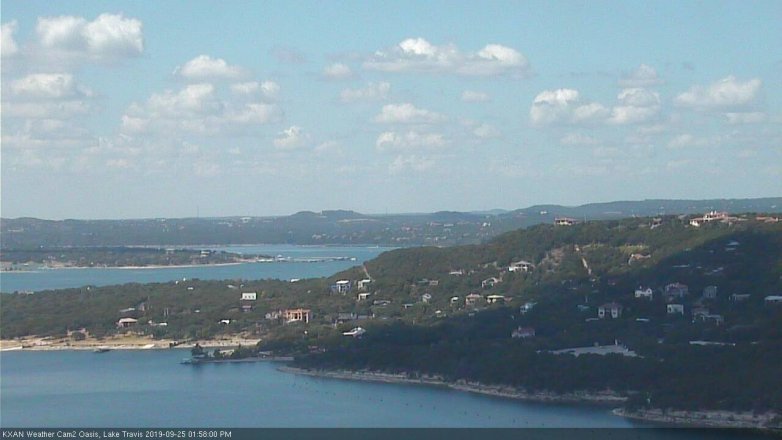 Lake Travis webcam, September 25, 2019 1:00 PM CT