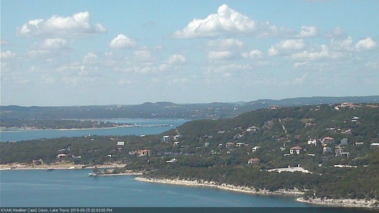 Lake Travis webcam, September 25, 2019 1:05 PM CT
