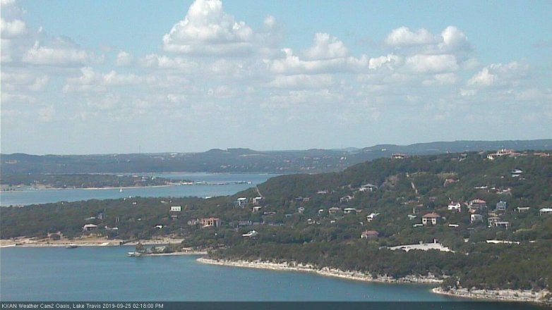 Lake Travis webcam, September 25, 2019 1:20 PM CT