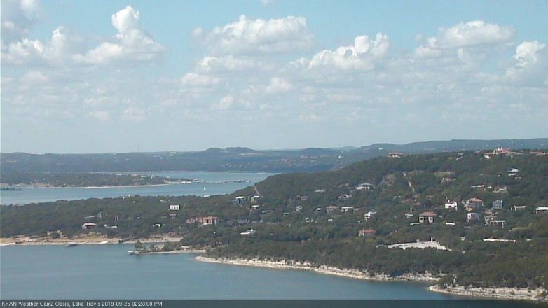 Lake Travis webcam, September 25, 2019 1:25 PM CT