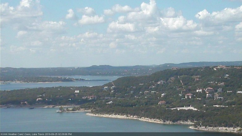 Lake Travis webcam, September 25, 2019 1:30 PM CT
