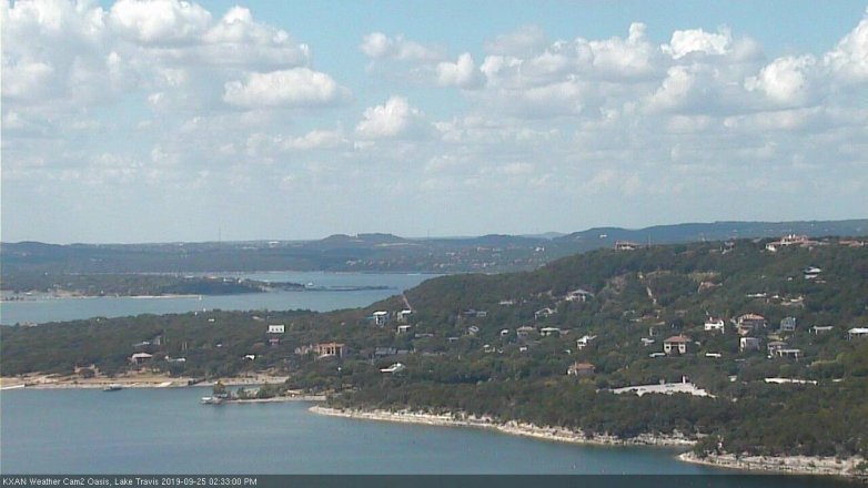 Lake Travis webcam, September 25, 2019 1:35 PM CT