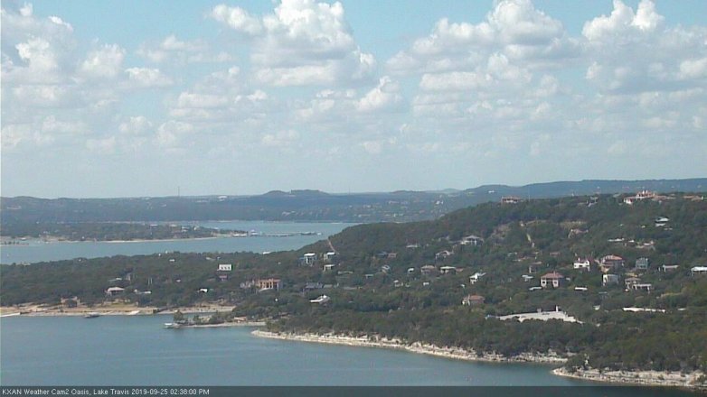 Lake Travis webcam, September 25, 2019 1:40 PM CT