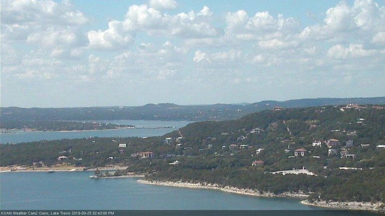 Lake Travis webcam, September 25, 2019 1:45 PM CT