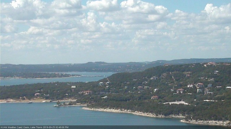 Lake Travis webcam, September 25, 2019 1:50 PM CT