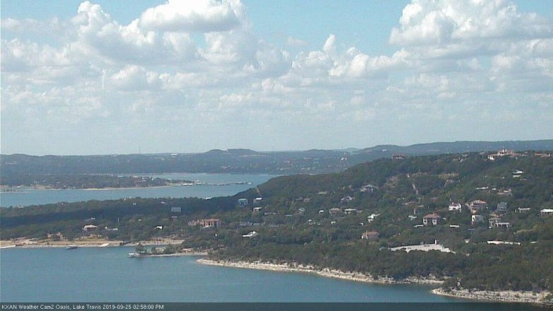 Lake Travis webcam, September 25, 2019 2:00 PM CT