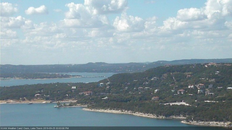 Lake Travis webcam, September 25, 2019 2:05 PM CT