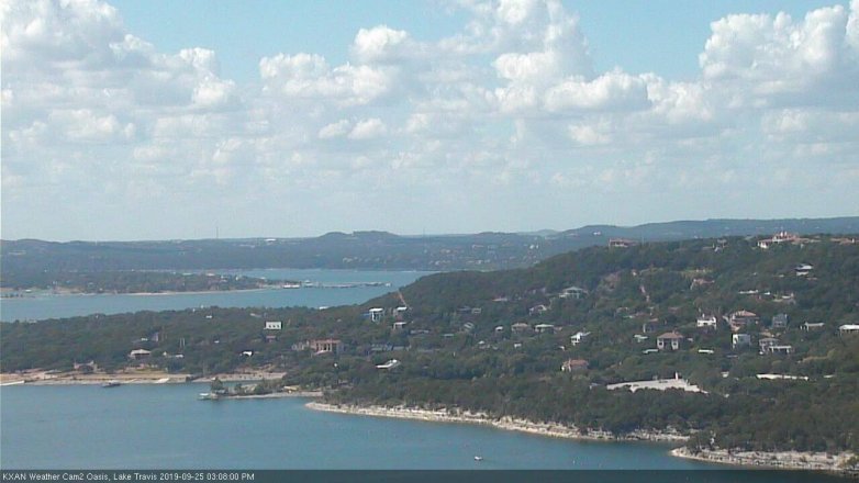 Lake Travis webcam, September 25, 2019 2:10 PM CT